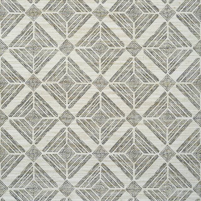 Thibaut Wallpaper Teramo Black and White T435 Wallpaper Raffia KOREA - </p><p>Repeat: V: 25.25 36 - My Fabric Connection -