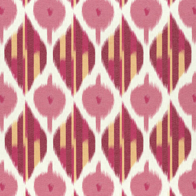 Anna French Fabric Kimono Fuchsia AF9853 Fabric 100% Linen ITALY 10000 </p><p>Repeat: V: 12.5 54 - My Fabric Connection -