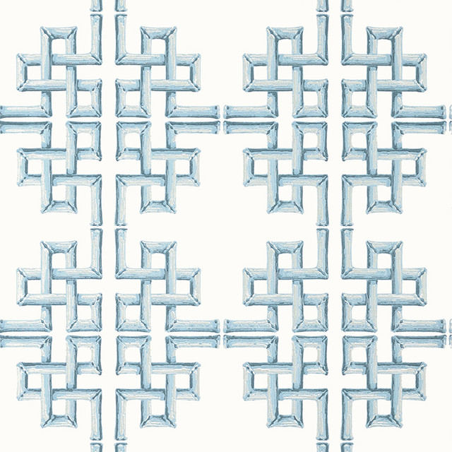 Thibaut Wallpaper Boca Bamboo Spa Blue T13902 Wallpaper Non Woven Wallpaper UNITED KINGDOM - </p><p>Repeat: V: 12.75 27 - My Fabric Connection -