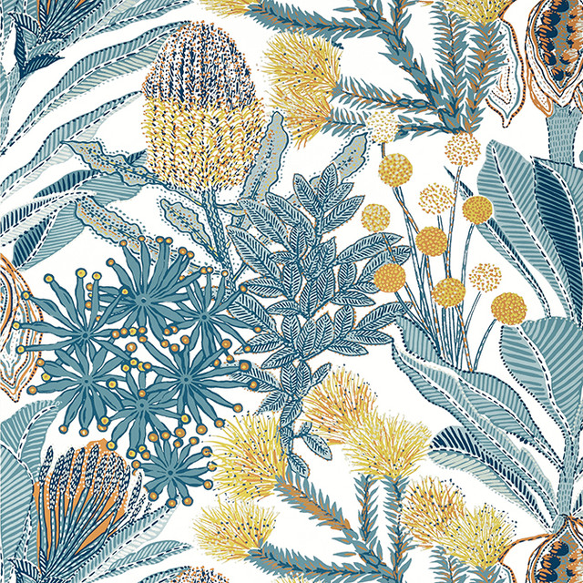 Thibaut Wallpaper Protea Blue T13922 Wallpaper Wallpaper U.S.A. - </p><p>Repeat: V: 25.25 27 - My Fabric Connection - Thibaut Wallpaper Protea Blue T13922 Wallpaper Wallpaper U.S.A. - </p><p>Repeat: V: 25.25 27 - My Fabric Connection -