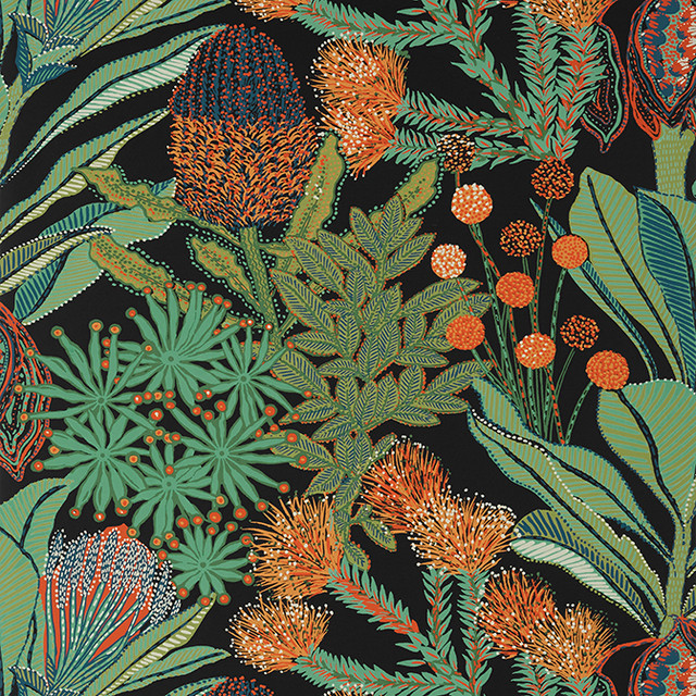 Thibaut Wallpaper Protea Black T13926 Wallpaper Wallpaper U.S.A. - </p><p>Repeat: V: 25.25 27 - My Fabric Connection - Thibaut Wallpaper Protea Black T13926 Wallpaper Wallpaper U.S.A. - </p><p>Repeat: V: 25.25 27 - My Fabric Connection -