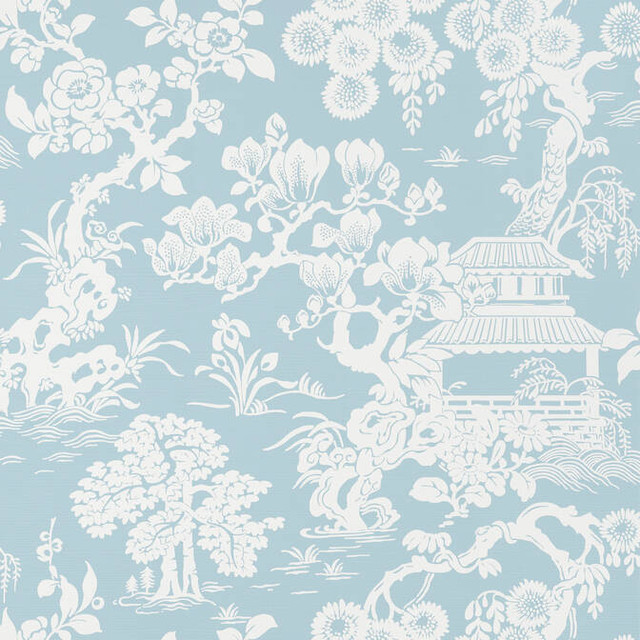 Thibaut Wallpaper Japanese Garden Spa Blue T13303 Wallpaper Non-Woven Vinyl Wallpaper UNITED STATES - </p><p>Repeat: V: 27 27 - My Fabric Connection - Thibaut Wallpaper Japanese Garden Spa Blue T13303 Wallpaper Non-Woven Vinyl Wallpaper UNITED STATES - </p><p>Repeat: V: 27 27 - My Fabric Connection -