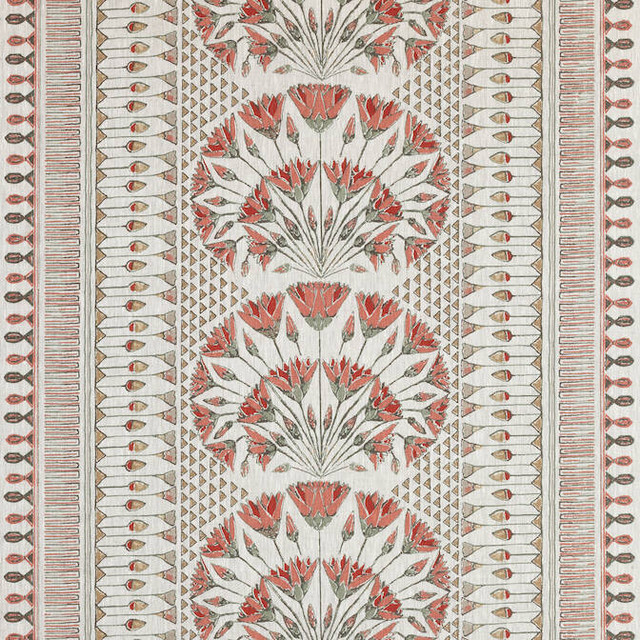 Anna French Fabric Cairo Coral AF9628 Fabric 100% Linen INDIA - </p><p>Repeat: V: 8.5 53.5 - My Fabric Connection - Anna French Fabric Cairo Coral AF9628 Fabric 100% Linen INDIA - </p><p>Repeat: V: 8.5 53.5 - My Fabric Connection -