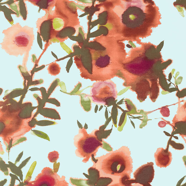 Thibaut Wallpaper Open Spaces Aqua and Coral T13086 Wallpaper Wallpaper U.S.A. - </p><p>Repeat: V: 27 27 - My Fabric Connection - Thibaut Wallpaper Open Spaces Aqua and Coral T13086 Wallpaper Wallpaper U.S.A. - </p><p>Repeat: V: 27 27 - My Fabric Connection -