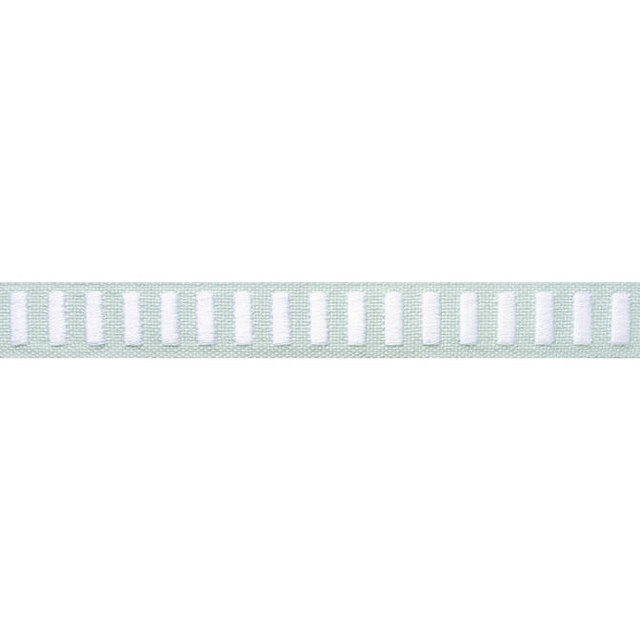 Thibaut Fabric Dash Tape White on Mist E12128 Fabric 90% Cotton, 10% Polyester INDIA - </p><p>Repeat: V: 0.5 1 - My Fabric Connection -