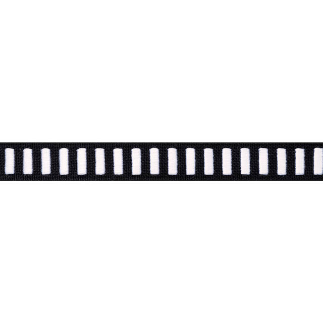 Thibaut Fabric Dash Tape White on Onyx E12134 Fabric 90% Cotton, 10% Polyester INDIA - </p><p>Repeat: V: 0.5 1 - My Fabric Connection -