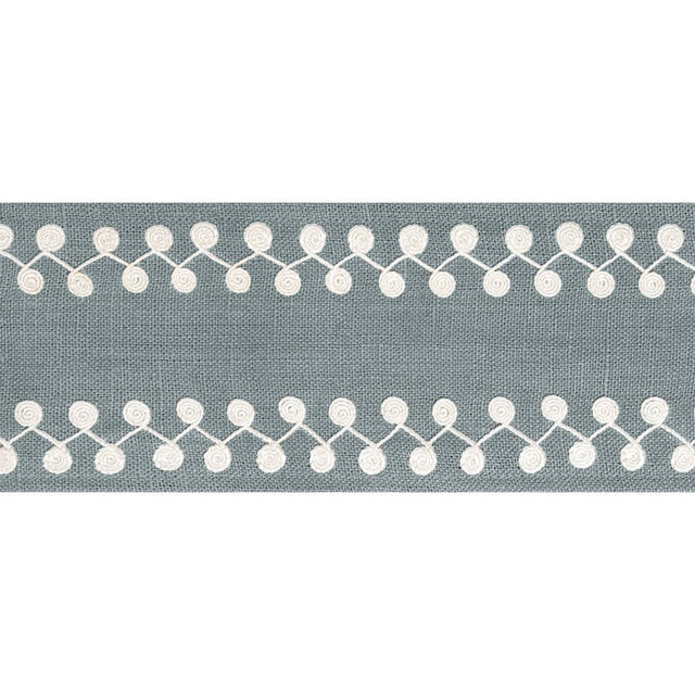 Thibaut Fabric Perla Tape Slate E12226 Fabric 63% Linen, 34% Viscose, 3% Spun Poly INDIA - </p><p>Repeat: V: 0.5 3.375 - My Fabric Connection -