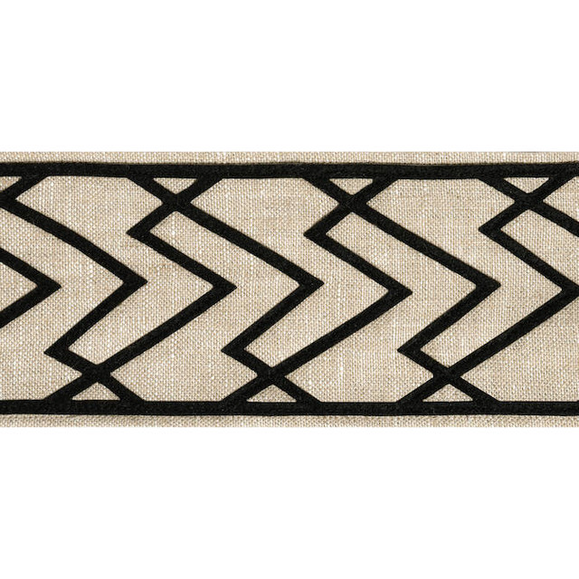 Thibaut Fabric Summit Applique Tape Black on Linen E12208 Fabric 75% Linen, 25% Polyester INDIA - </p><p>Repeat: V: 2.5 4 - My Fabric Connection - Thibaut Fabric Summit Applique Tape Black on Linen E12208 Fabric 75% Linen, 25% Polyester INDIA - </p><p>Repeat: V: 2.5 4 - My Fabric Connection -