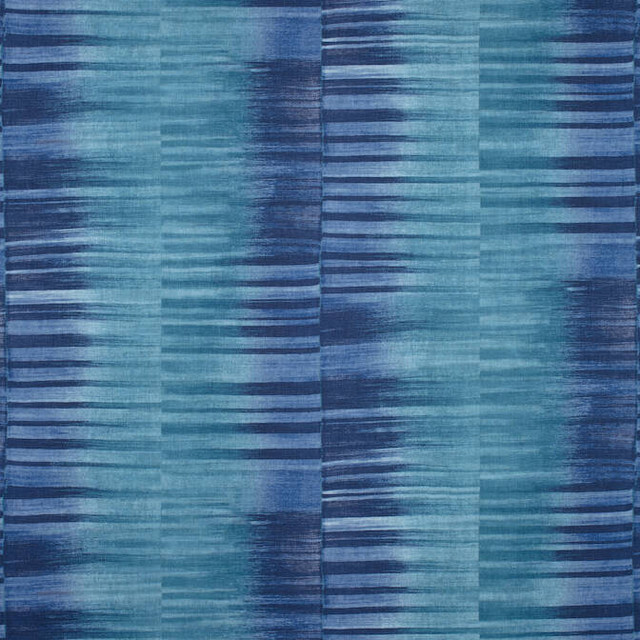 Thibaut Fabric Mekong Stripe Turquoise and Navy F910088 Fabric 100% Linen THAILAND 20000 </p><p>Repeat: V: 19 54 - My Fabric Connection -