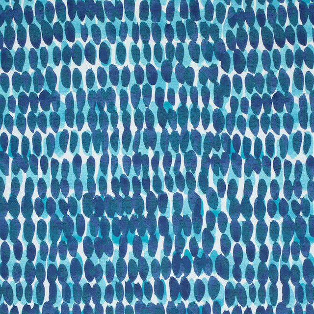 Thibaut Fabric Rain Water Blue and Turquoise F910093 Fabric 100% Cotton ITALY 10000 </p><p>Repeat: V: 18.5 54 - My Fabric Connection -