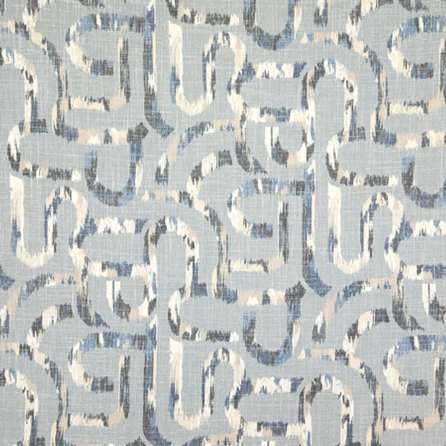 Carole Fabric Busy Schedule Chambray Blue Crush 36% Polyester, 26% Cotton, 22% Viscose, 16% Linen China 27" V, 13" H HD 55"" - My Fabric Connection -