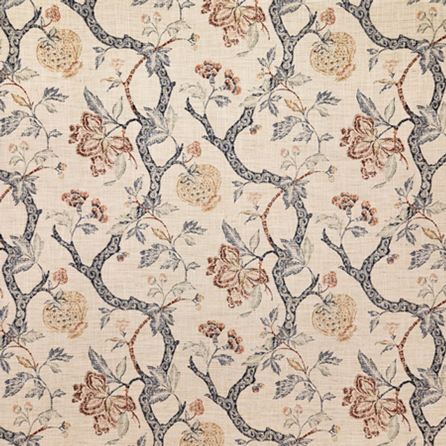 Carole Fabric Stay Together Tapestry Blue Crush 100% Polyester-Acrylic Backing China 25 3/4" V, 13 1/2" H HD 54"" - My Fabric Connection -