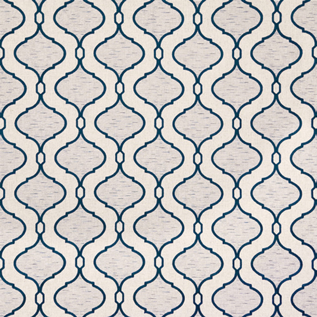 Carole Fabric You Guessed It Midnight Blue Crush Base: 85% Polyester, 9% Linen, 4% Viscose, 2% Acrylic Embr: 57% Viscose, 23% Polyester, 20% Acrylic India 7 5/8" V, 4 1/4" H 51"" - My Fabric Connection -