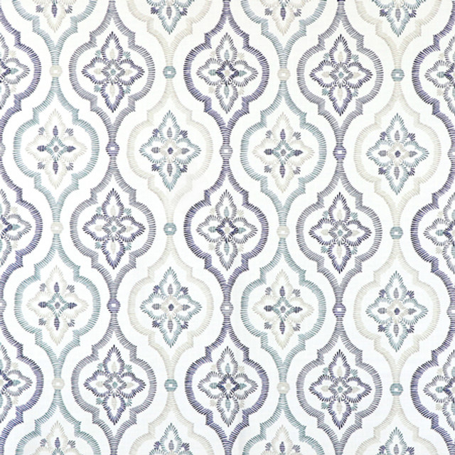 Carole Fabric Your Life Story Delft Blue Crush 100% Cotton Spain 9" V, 13 1/2" H 54"" - My Fabric Connection -
