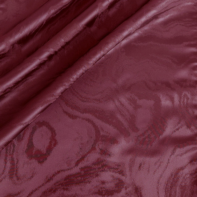 Carole Fabric Sea And Smoke Maroon Brilliance 100% Polyester India 14 1/4" V, 18 5/8" H 55.5" - My Fabric Connection -