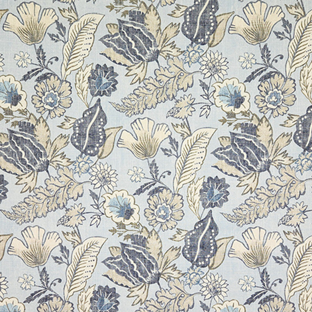Carole Fabric Lomilomi Waterfall First Impressions 36% Polyester, 26% Cotton, 22% Viscose, 16% Linen China 27" V, 13 1/2" H HD 55" - My Fabric Connection -