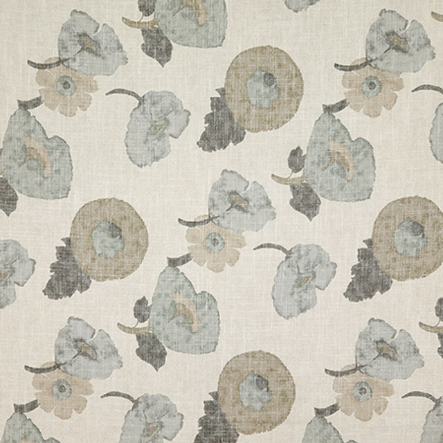 Carole Fabric First Inspired Granite Hidden Treasure 36% Polyester, 26% Cotton, 22% Viscose, 16% Linen China 27" V, 13 1/2" H HD 55" - My Fabric Connection -