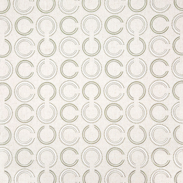 Carole Fabric Full Circle Sage Misty Glen 50% Polyester, 40% Cotton, 10% Linen China 11 1/2" V, 8 1/4" H 52 1/4"" - My Fabric Connection -