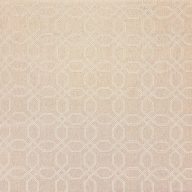 Carole Fabric Conversation Natural Neutral Ground Base: 68% Polyester, 21% Linen, 11% Cotton Embr: 60% Polyester, 25% Cotton, 15% Linen India 6 3/8" V, 6 3/4" H 51"" - My Fabric Connection -