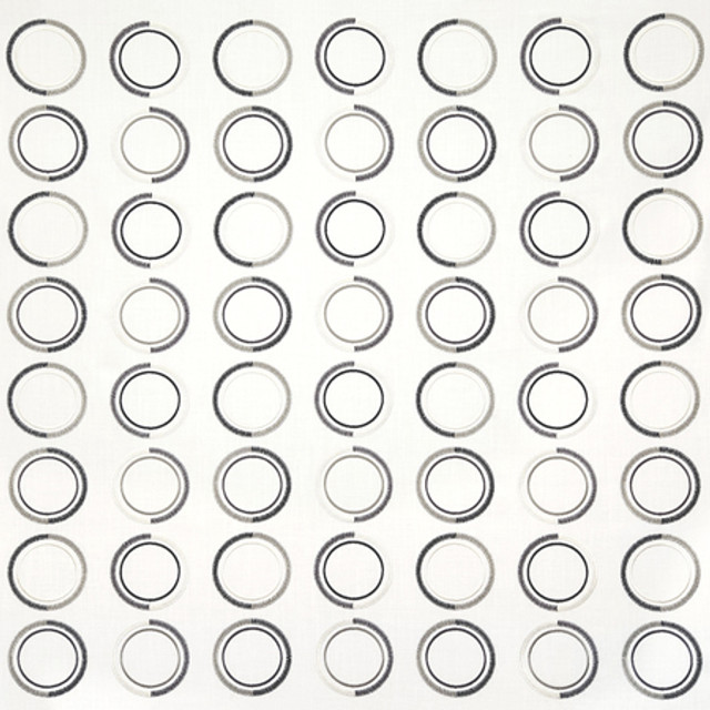 Carole Fabric In The Ring Smoke Neutral Ground Base: 52% Polyester, 48% Cotton Embr: 100% Polyester India 9 1/4" V, 10 3/4" H 52 1/2"" - My Fabric Connection -