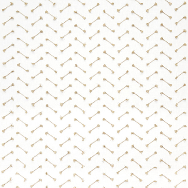 Carole Fabric Pippa Ivory Neutral Ground Base: 52% Cotton, 48% Polyester Embr: 100% Rayon India 2" V, 4 3/8" H 52 1/2"" - My Fabric Connection -