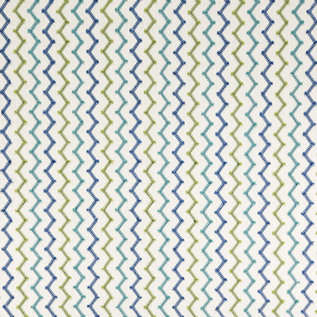 Carole Fabric Dont Stress Caribbean Oasis Base: 100% Polyester Embr: 100% Cotton India 2" V, 4 1/2" H 54.75" - My Fabric Connection -