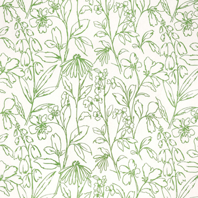 Carole Fabric Very Nice Island Green Oasis Base: 52% Cotton, 48% Polyester Embr: 100% Cotton India 18 7/8" V, 25 5/8" H 51" - My Fabric Connection -