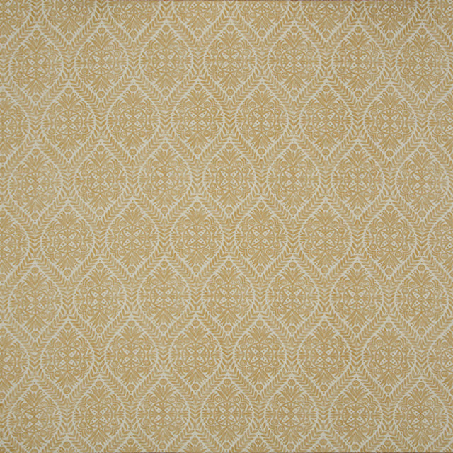 Carole Fabric Moonflower Turmeric Sunset Serenade 50% Cotton, 35% Viscose, 15% Linen India 25 1/2" V, 13 1/2" H 54 1/2"" - My Fabric Connection -