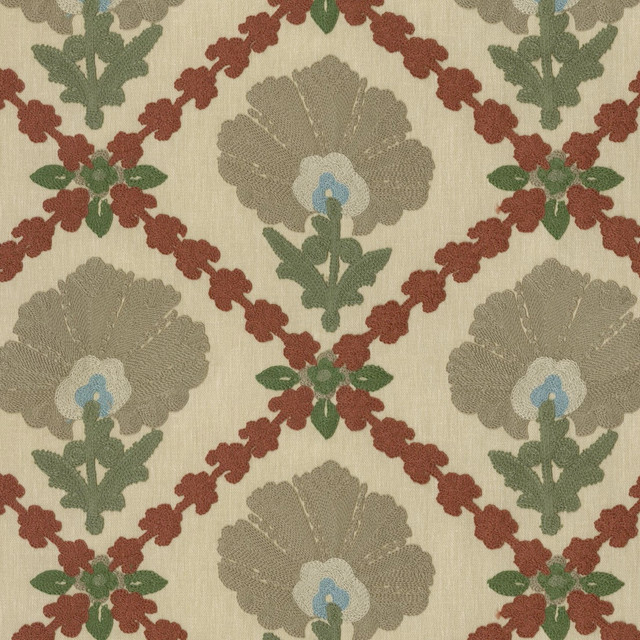 Greenhouse Fabric S6149 Harvest 68% Polyester, 21% Linen, 11% Cotton With 100% Cotton Embroidery India 9,000 </p><p>Repeat: 10.7" H, 9.4" V 55" - My Fabric Connection - Greenhouse Fabric S6149 Harvest 68% Polyester, 21% Linen, 11% Cotton With 100% Cotton Embroidery India 9,000 </p><p>Repeat: 10.7" H, 9.4" V 55" - My Fabric Connection -