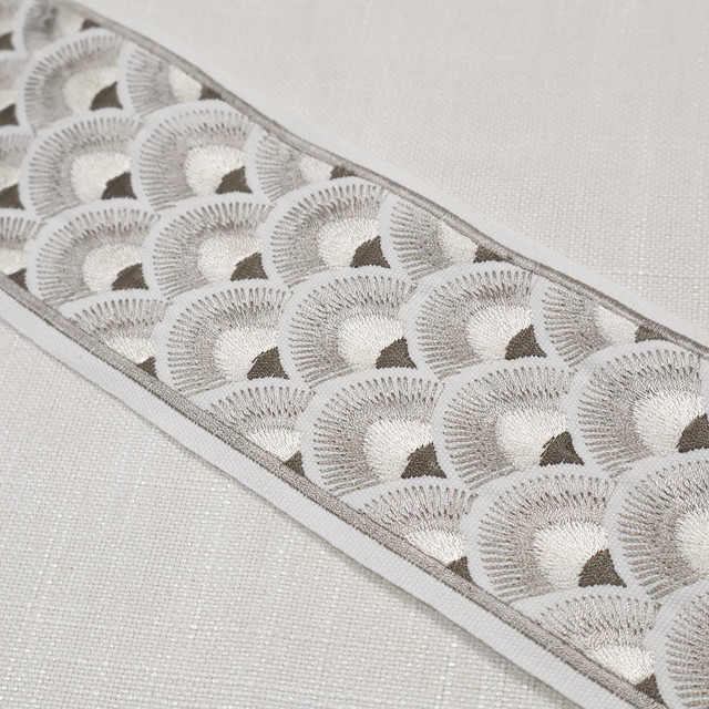 Magnolia Trim Fanny Emb Tape Nickel - 100% Cotton, Emb Viscose India Horizontal: and Vertical: 4 - My Fabric Connection - Magnolia Trim Fanny Emb Tape Nickel - 100% Cotton, Emb Viscose India Horizontal: and Vertical: 4 - My Fabric Connection -