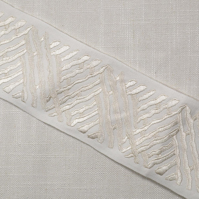 Magnolia Trim Trelli Emb Tape Pearl - 100% Cotton, Emb Vis India Horizontal: and Vertical: 4 - My Fabric Connection - Magnolia Trim Trelli Emb Tape Pearl - 100% Cotton, Emb Vis India Horizontal: and Vertical: 4 - My Fabric Connection -