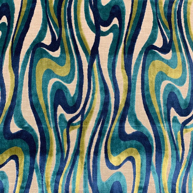 Magnolia Fabric Waze Isle - 48% Viscose 32% Cotton 20% Polyester India 50000 Horizontal: 13.50" and Vertical: 21.00" 54" - My Fabric Connection -