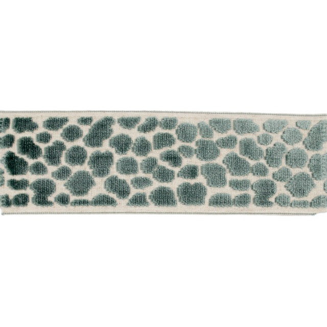 Magnolia Trim Wilder Tape Teal - 58% Rayon, 31% Poly, 11% Linen China Horizontal: and Vertical: 3.5 - My Fabric Connection -