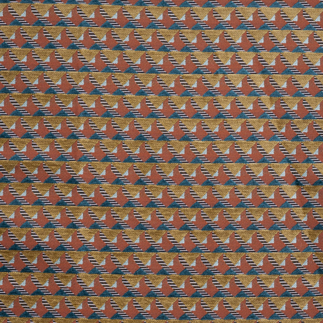 Maxwell Fabric Savio 836 Macaw PERFORMANCE WOVENS-VOL. VII RHUBARB 50% VISCOSE TURKEY  V-2.3" H-1.3" 53.5"  - My Fabric Connection -