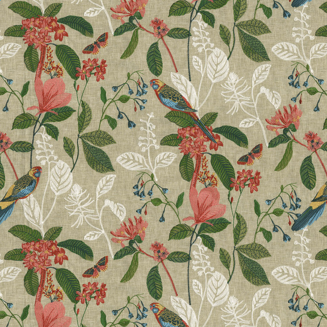 P/K LIFESTYLES Fabric Parakeet Emb. Vapor 471261 - Base: 52% polyester, 48% cotton / Emb. 100% rayon India 51000 Horizontal: 25.75 and Vertical: 18.12 54 - My Fabric Connection - P/K LIFESTYLES Fabric Parakeet Emb. Vapor 471261 - Base: 52% polyester, 48% cotton / Emb. 100% rayon India 51000 Horizontal: 25.75 and Vertical: 18.12 54 - My Fabric Connection -