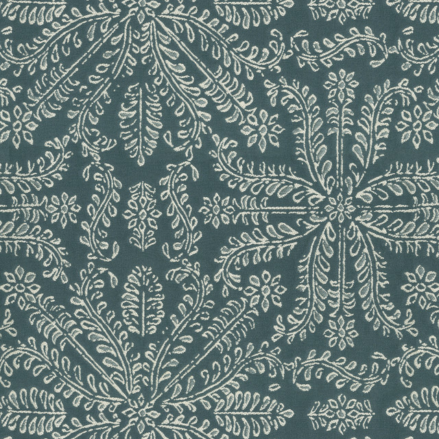 VILLA D'ASCOLI Fabric Taj Tile Indigo 570040 - 60% cotton, 26% polyester, 14% rayon India 28000 Horizontal: 13.5 and Vertical: 14.62 54 - My Fabric Connection - VILLA D'ASCOLI Fabric Taj Tile Indigo 570040 - 60% cotton, 26% polyester, 14% rayon India 28000 Horizontal: 13.5 and Vertical: 14.62 54 - My Fabric Connection -