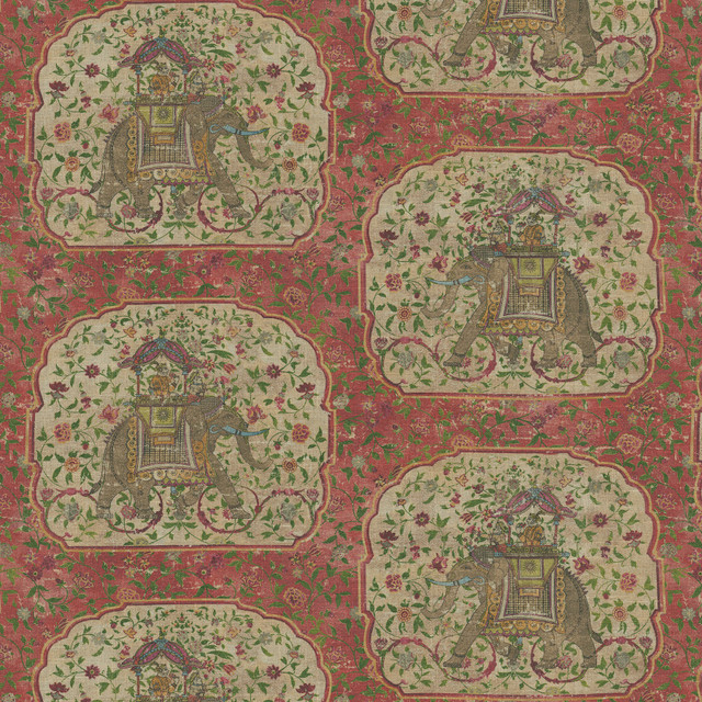 VILLA D'ASCOLI Fabric Tusk Ruby 570090 - 55% linen, 45% rayon Pakistan 50000 Horizontal: 13.5 and Vertical: 27 54 - My Fabric Connection -