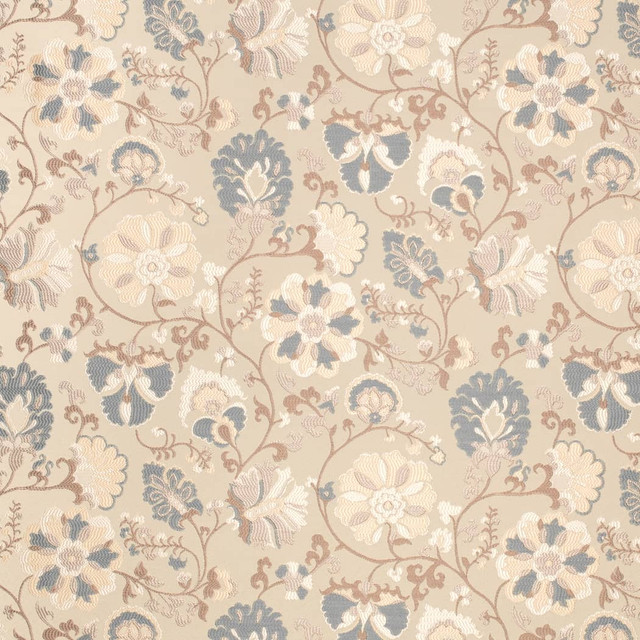 Charlotte Fabric D4406 Eve Chambray Vintage Damask 100% Polyester Asia </p><p>Repeat: Horizontal 14.5" x Vertical 14.75" 54 Inches - My Fabric Connection -