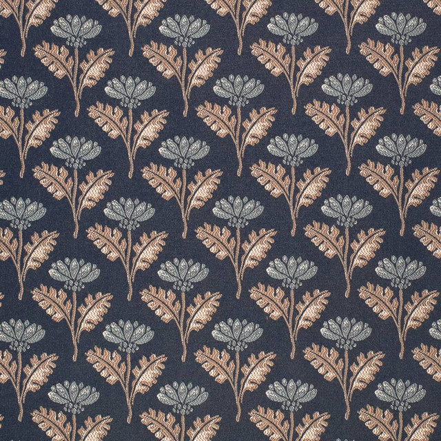 Charlotte Fabric D4425 Grace Navy Vintage Damask 100% Polyester Asia </p><p>Repeat: Horizontal 3.75" x Vertical 4" 54 Inches - My Fabric Connection -