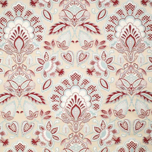 Charlotte Fabric D4433 Felicity Cardinal Vintage Damask 100% Polyester Asia </p><p>Repeat: Horizontal 14.75" x Vertical 18.25" 54 Inches - My Fabric Connection -
