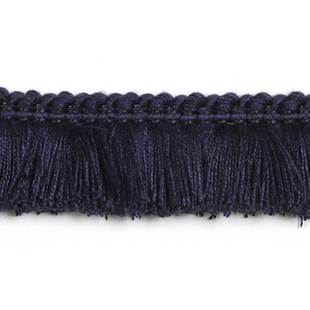 Europatex Fabric Hellenic Key Brushed Fringe Marine Hellenic 97% Fibranne, 2% Polyester, 1% Nylon 1.25 inches - My Fabric Connection -