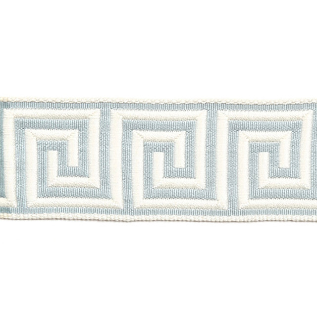 Europatex Fabric Hellenic Key Jacquard Tape Mist Hellenic 62% Fibranne, 38% Rayon 2.00 inches - My Fabric Connection - Europatex Fabric Hellenic Key Jacquard Tape Mist Hellenic 62% Fibranne, 38% Rayon 2.00 inches - My Fabric Connection -