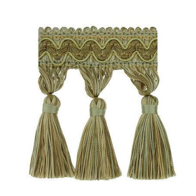 Europatex Fabric Malaga Green Tea Malaga Tassel Fringe 1.5 3.50 inches - My Fabric Connection - Europatex Fabric Malaga Green Tea Malaga Tassel Fringe 1.5 3.50 inches - My Fabric Connection -