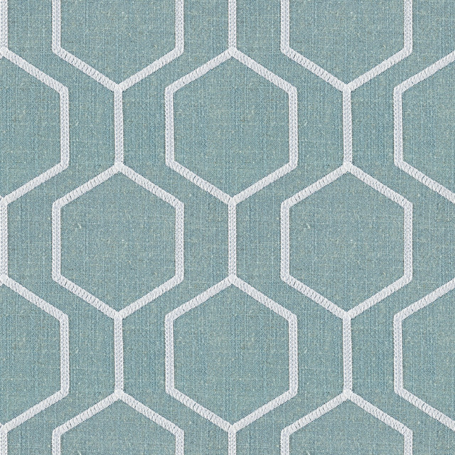 Europatex Fabric Socrates Hexagono Glacier Socrates 20% Linen, 45% Viscose, 35% Polyester 7.8" H, 7.8" V 56.00 inches - My Fabric Connection - Europatex Fabric Socrates Hexagono Glacier Socrates 20% Linen, 45% Viscose, 35% Polyester 7.8" H, 7.8" V 56.00 inches - My Fabric Connection -