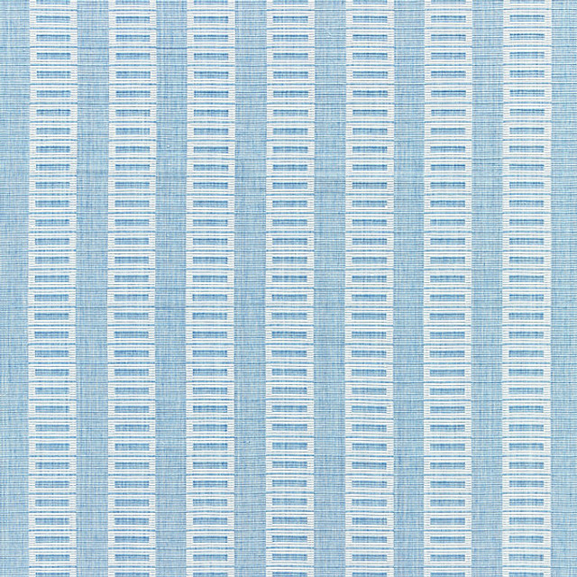 Grey Watkins Fabric Lark Stripe Bluebell Fabric 100% COTTON INDIA MEDIUM DUTY </p><p>Repeat: H: 0.75", V: 3.25" 55" - My Fabric Connection -