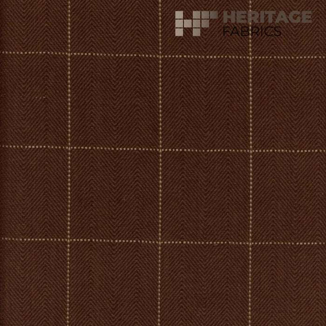 Heritage Fabric Copley Square Chocolate - 100% Cotton India 15,000 Horizontal: 2.3" and Vertical: 2.3" 54" - My Fabric Connection -