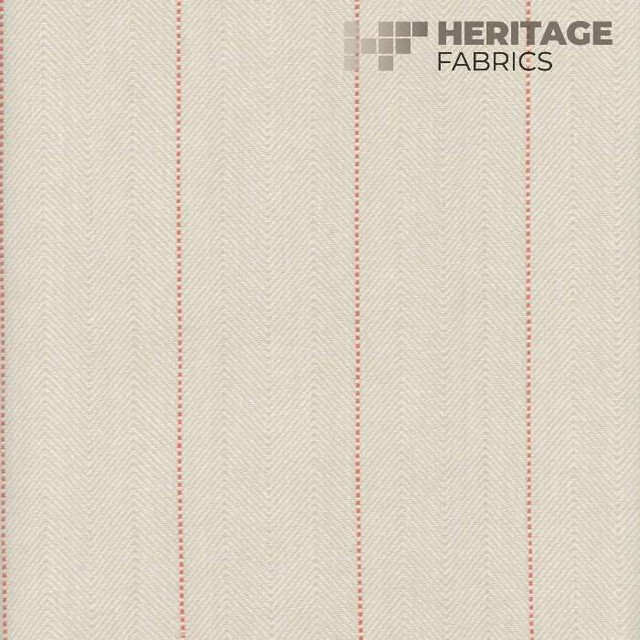 Heritage Fabric Copley Stripe Chili - 100% Cotton India 15,000 Horizontal: 2.3" and Vertical: N/A 54" - My Fabric Connection -