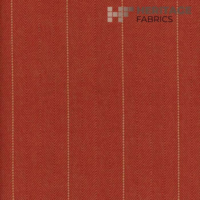 Heritage Fabric Copley Stripe Terracotta - 100% Cotton India 15,000 Horizontal: 2.3" and Vertical: N/A 54" - My Fabric Connection -
