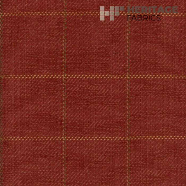 Heritage Fabric Frazier Terracotta - 100% Cotton India 30,000 Horizontal: 3" and Vertical: 3" 54" - My Fabric Connection - Heritage Fabric Frazier Terracotta - 100% Cotton India 30,000 Horizontal: 3" and Vertical: 3" 54" - My Fabric Connection -