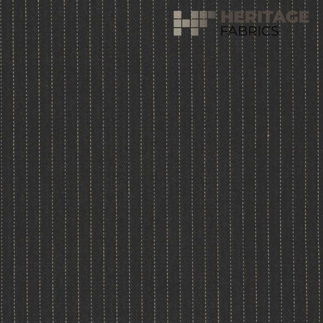 Heritage Fabric Harris Black - 100% Cotton India 9,000 Horizontal: 0.375" and Vertical: N/A 54" - My Fabric Connection -